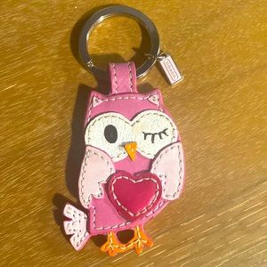 Coach owl key chain